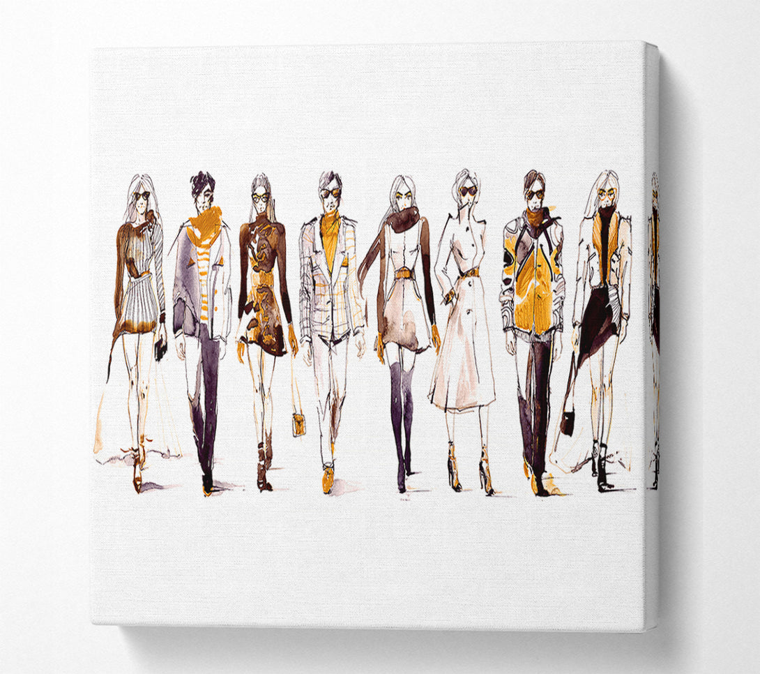  A Canvas Print of Winter Fashion Show Canvas Wall Art