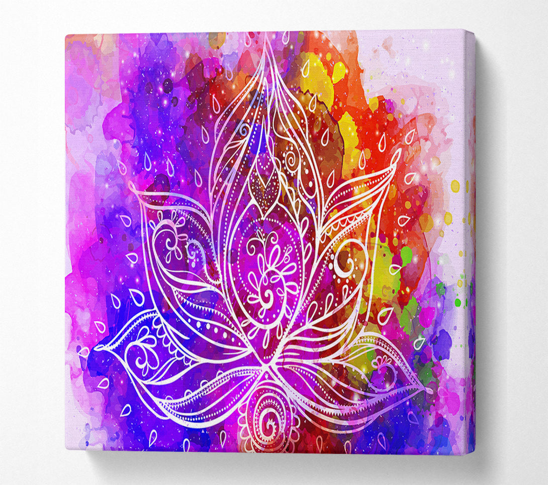  A Canvas Print of Abstract Lotus Leaves Canvas Wall Art