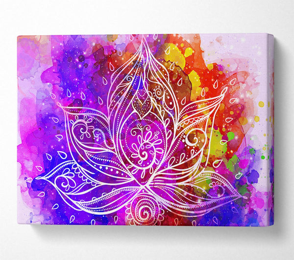  A Canvas Print of Abstract Lotus Leaves Canvas Wall Art