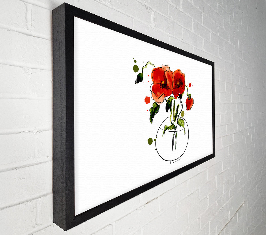  A Canvas Print of Poppy Vase Canvas Art