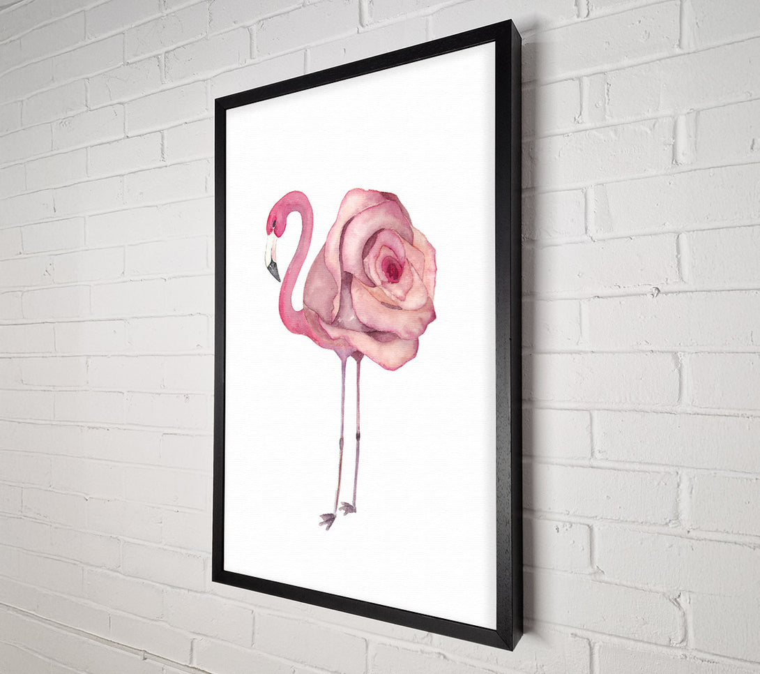  A Canvas Print of Pink Flamingo Rose Canvas Art