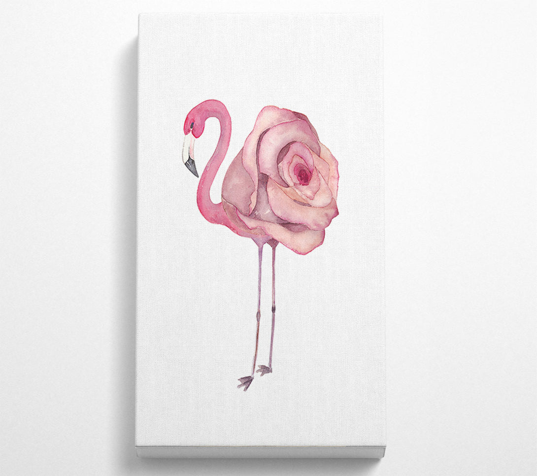  A Canvas Print of Pink Flamingo Rose Canvas Art