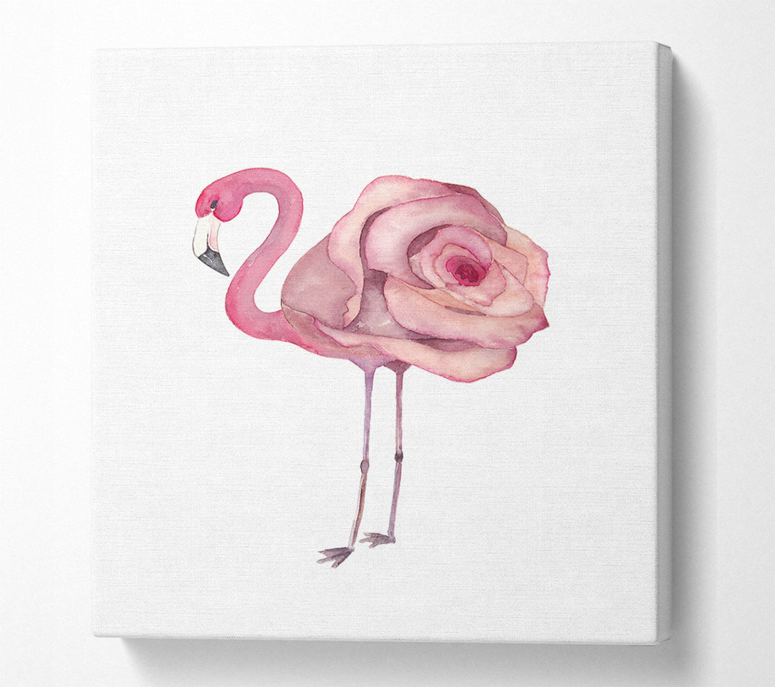  A Canvas Print of Pink Flamingo Rose Canvas Art
