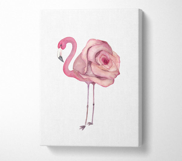  A Canvas Print of Pink Flamingo Rose Canvas Art