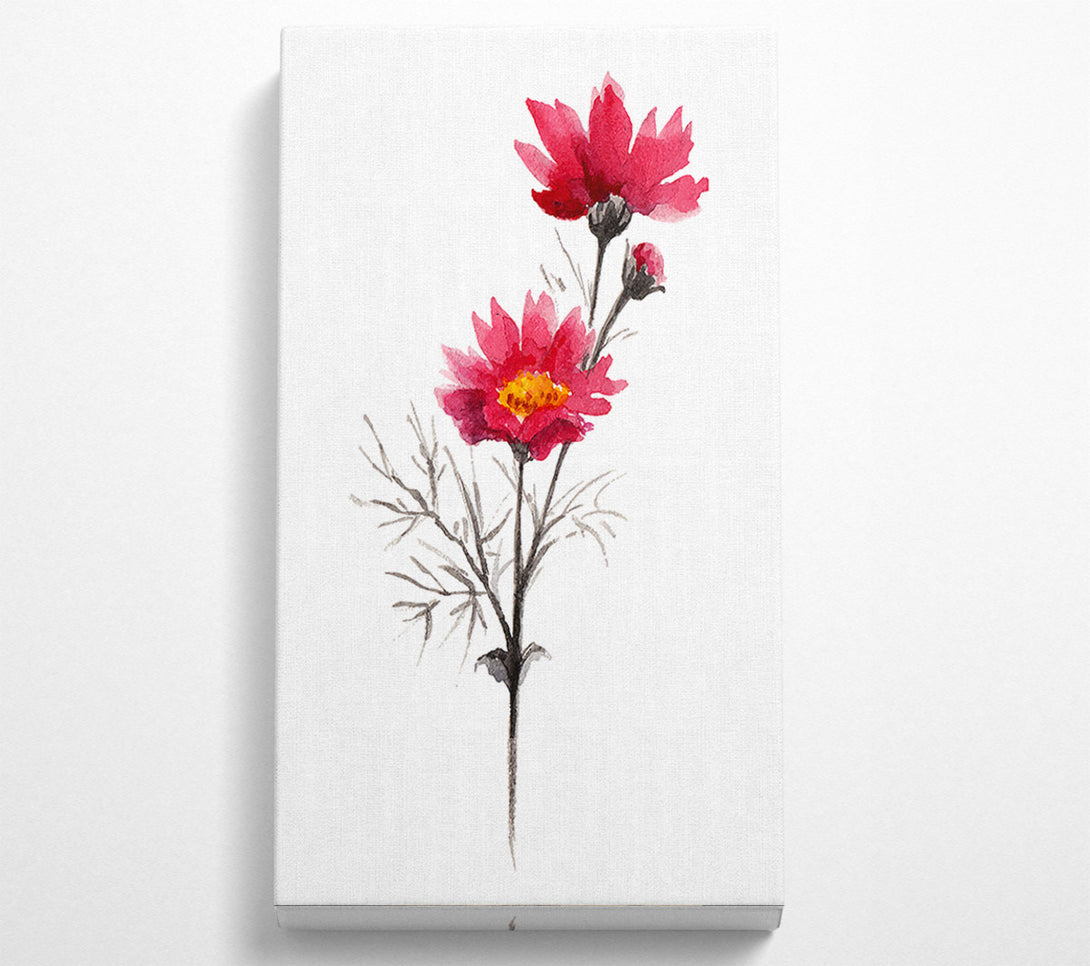  A Canvas Print of Pink Flower Spray Canvas Print