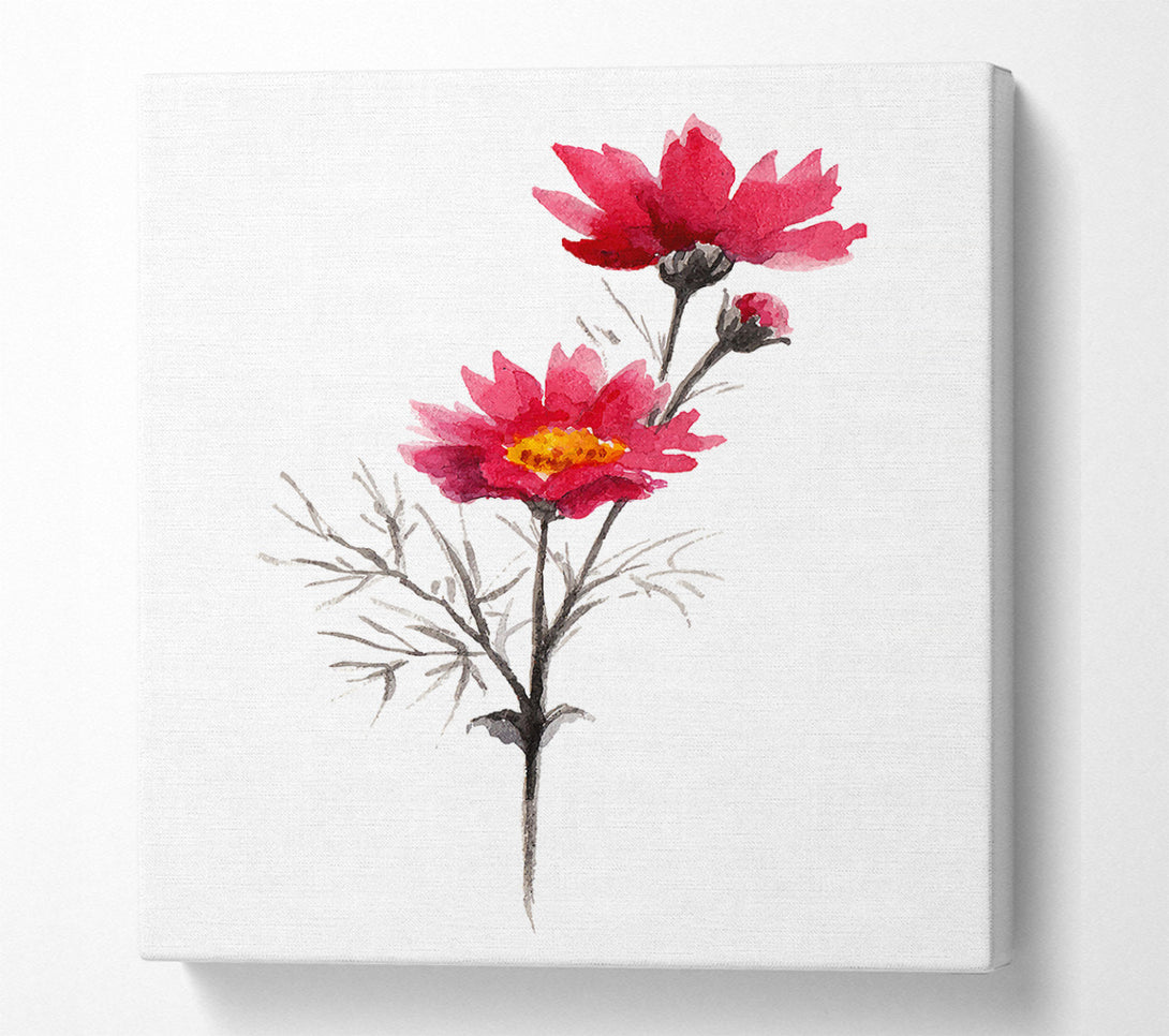  A Canvas Print of Pink Flower Spray Canvas Print