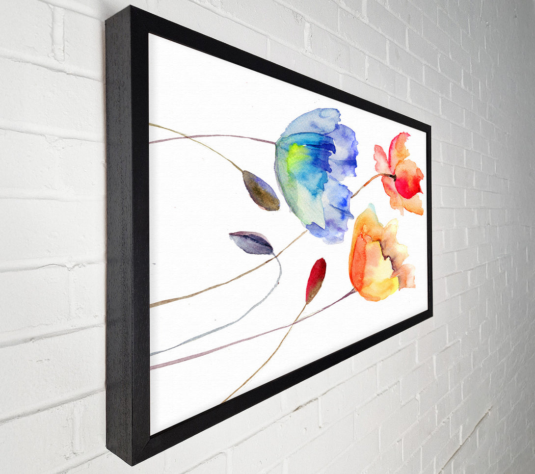  A Canvas Print of Poppy Watercolour Canvas Art