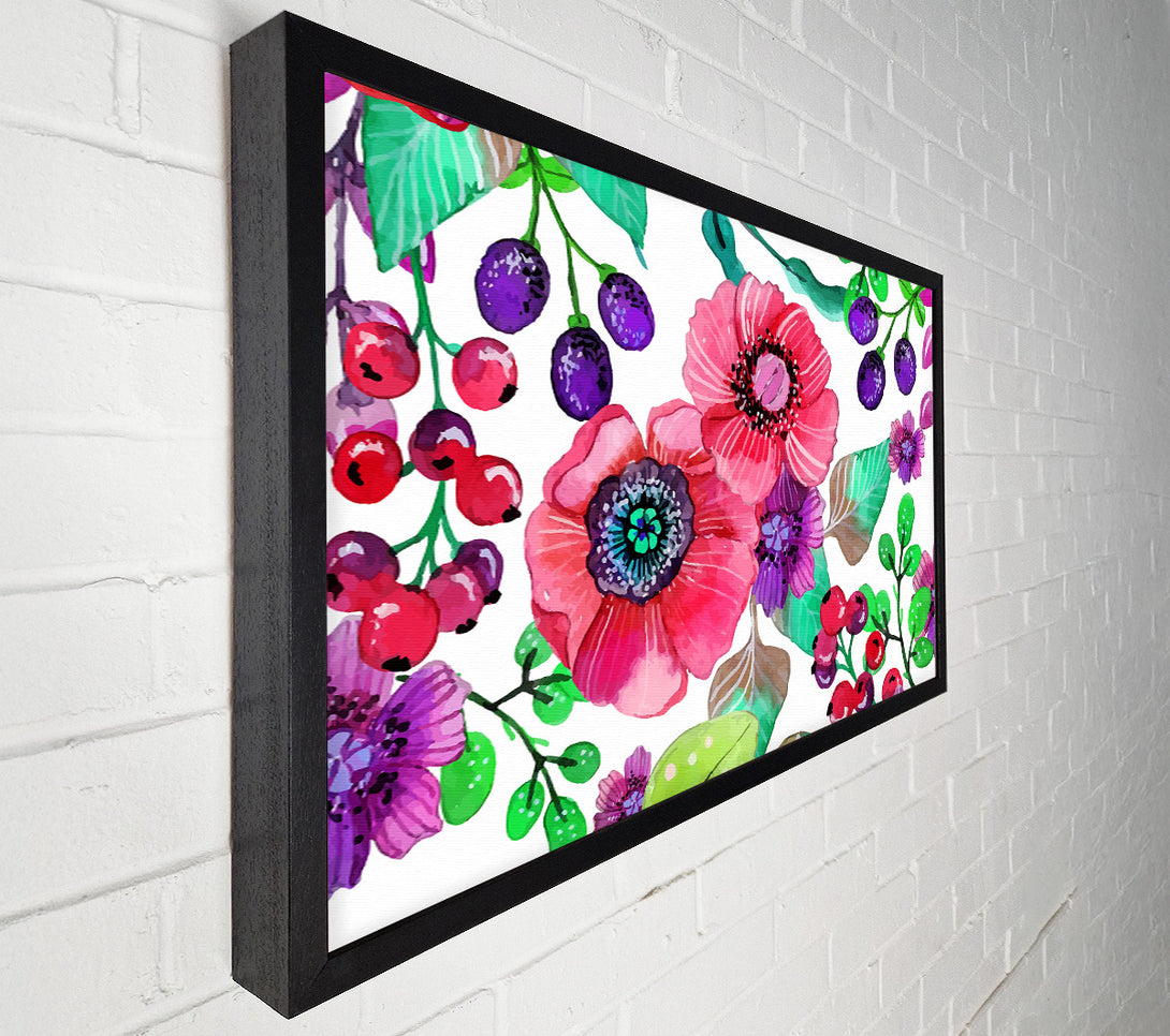  A Canvas Print of Poppies And Berries Canvas Art