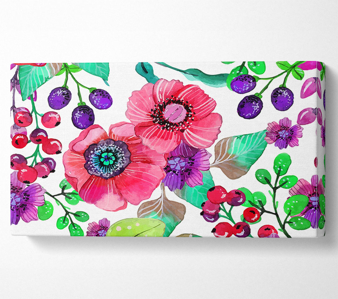  A Canvas Print of Poppies And Berries Canvas Art