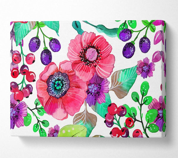  A Canvas Print of Poppies And Berries Canvas Art