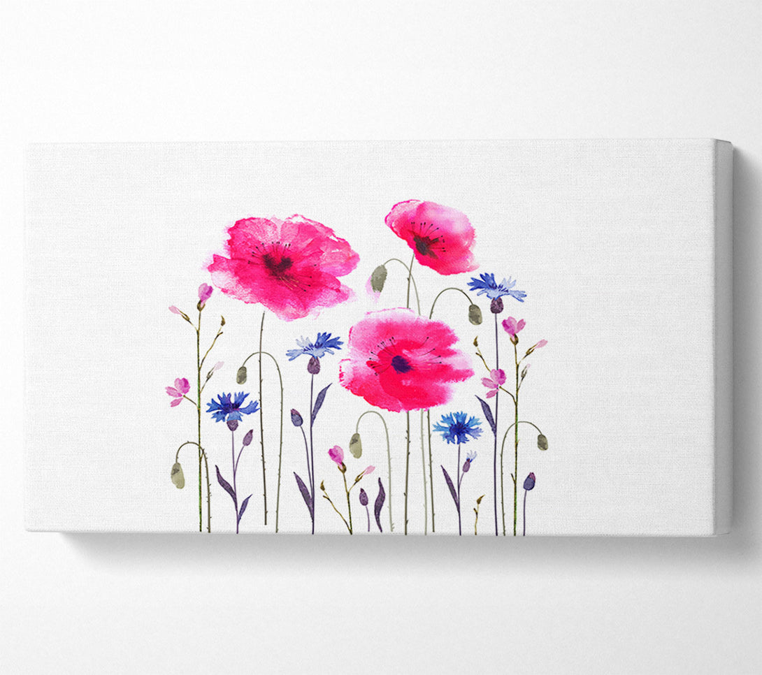  A Canvas Print of Pink Poppy Abstract Canvas Wall Art