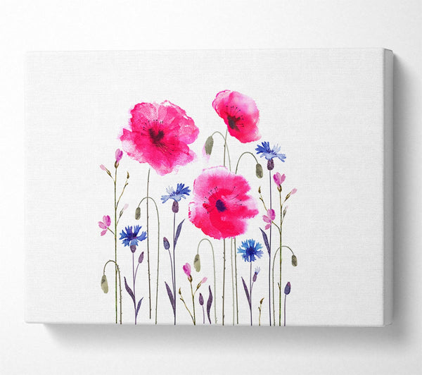  A Canvas Print of Pink Poppy Abstract Canvas Wall Art
