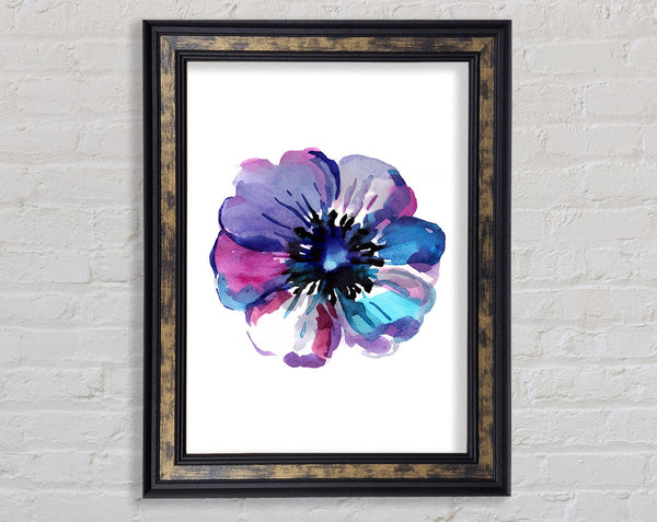Psychedelic Flower Head Framed Print