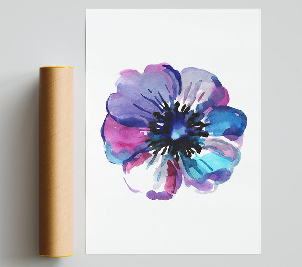 Psychedelic Flower Head Poster