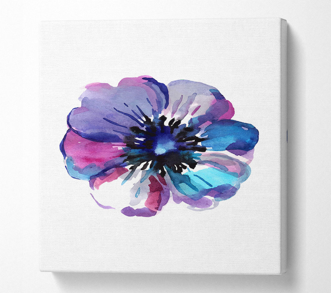  A Canvas Print of Psychedelic Flower Head Canvas Print