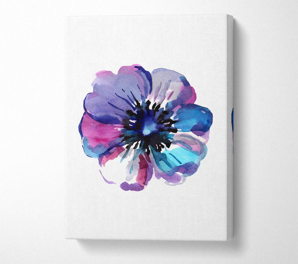 A Canvas Print of Psychedelic Flower Head Canvas Print