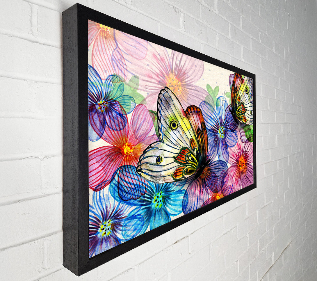  A Canvas Print of Butterfly Petal Madness Canvas Print