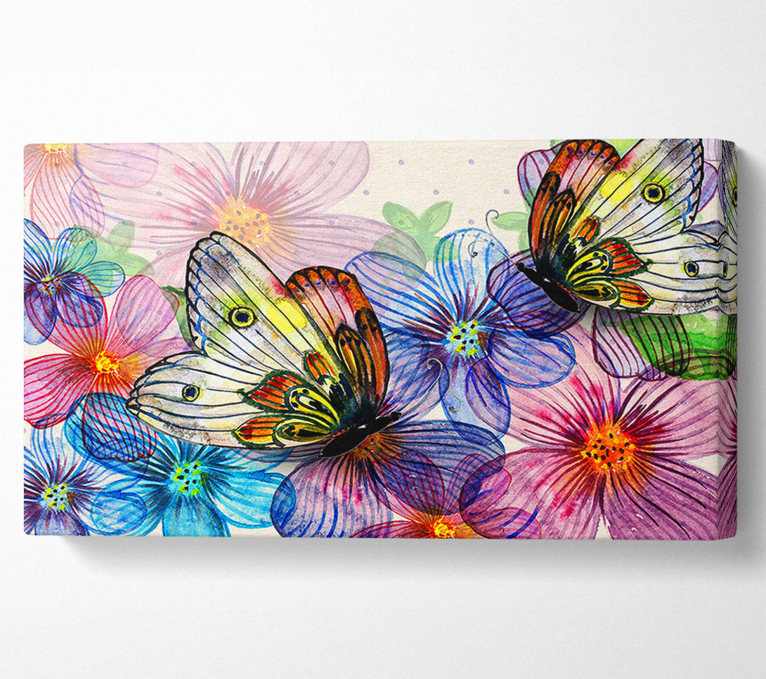  A Canvas Print of Butterfly Petal Madness Canvas Print