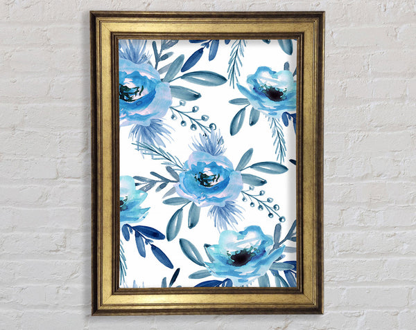 Blaue Rosenblüte