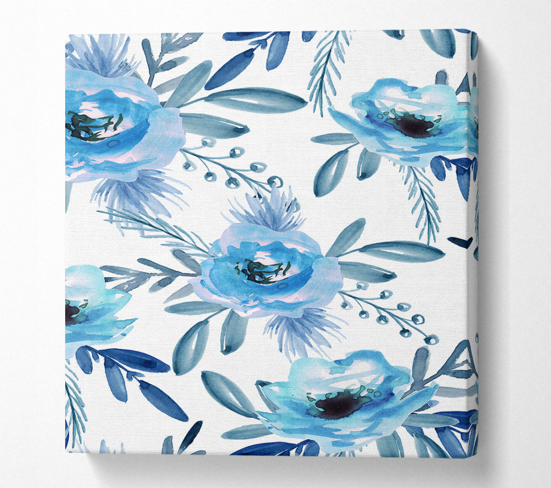  A Canvas Print of Blue Rose Bloom Canvas Print