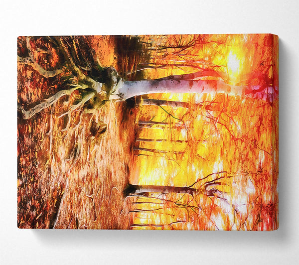  A Canvas Print of Golden Tre Walk Canvas Print