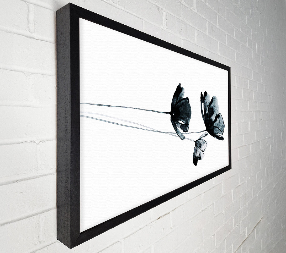  A Canvas Print of Black Poppy Abstract Canvas Wall Art
