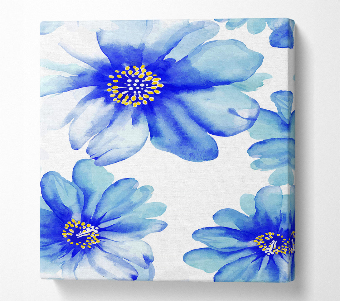  A Canvas Print of Stunning Blue Petals Canvas Art