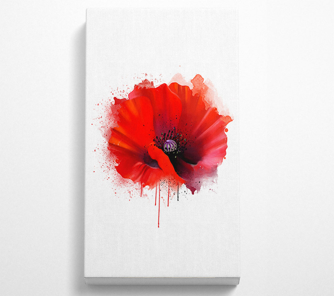  A Canvas Print of Poppy Melt Canvas Wall Art