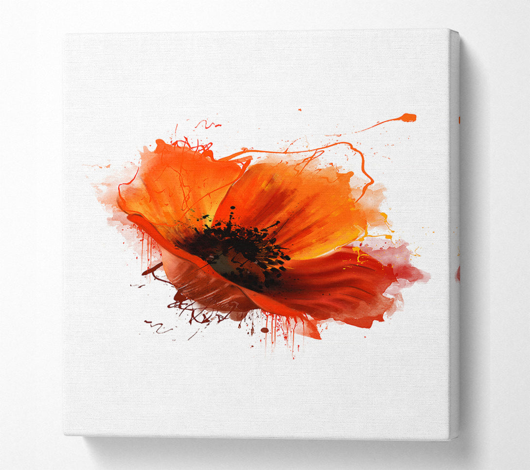  A Canvas Print of Red Poppy Head Canvas Art