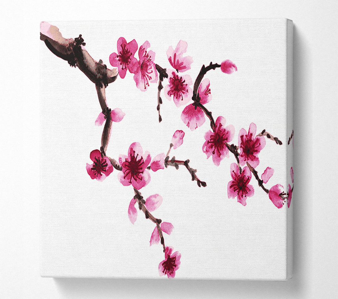 A Canvas Print of Branch Of A Cherry Blossom Canvas Print