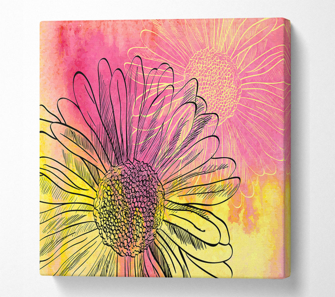  A Canvas Print of Summer Daisies Canvas Wall Art