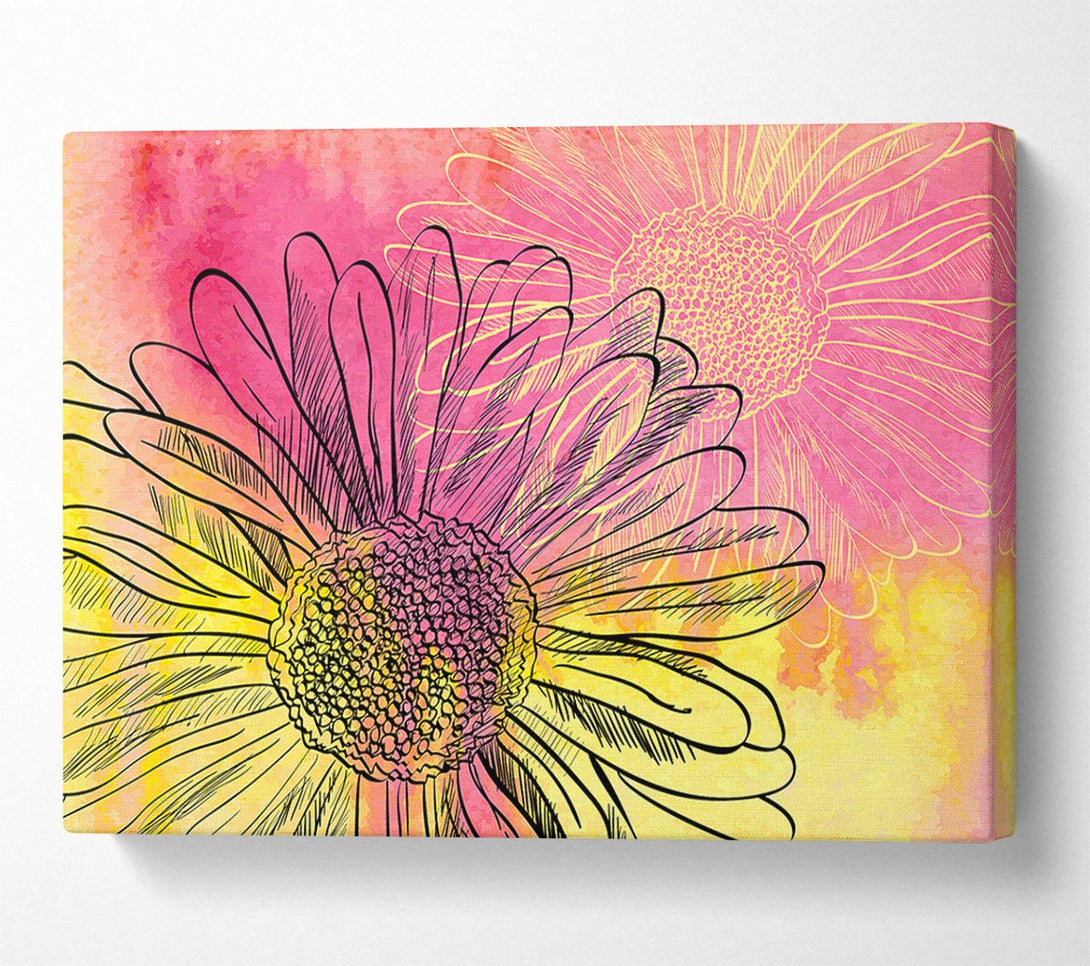 A Canvas Print of Summer Daisies Canvas Wall Art