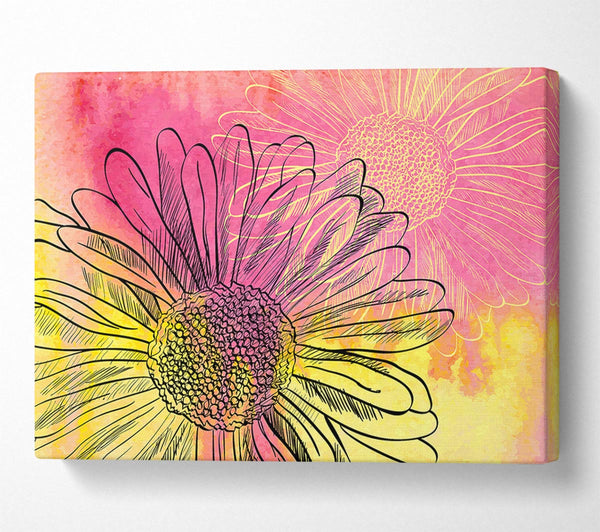  A Canvas Print of Summer Daisies Canvas Wall Art