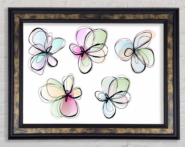 Pastel Petal Madness Framed Print