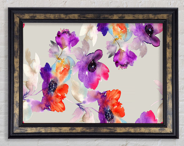 Watercolour Petals Framed Print