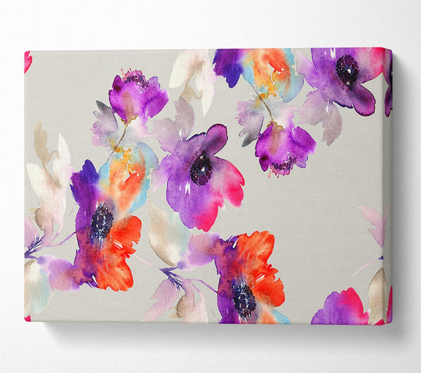  A Canvas Print of Watercolour Petals Canvas Print