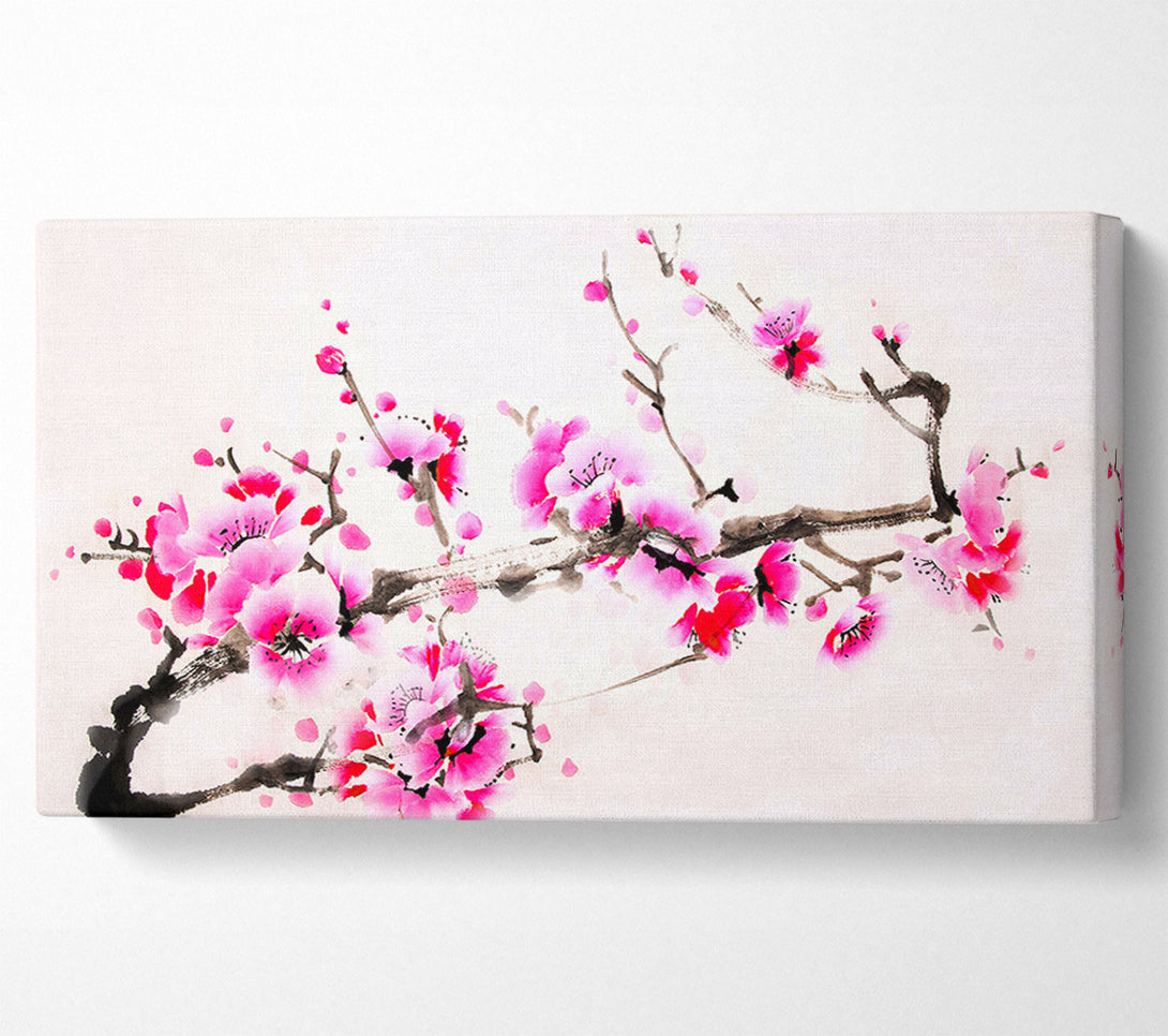  A Canvas Print of Cherry Tree Painting Canvas Print