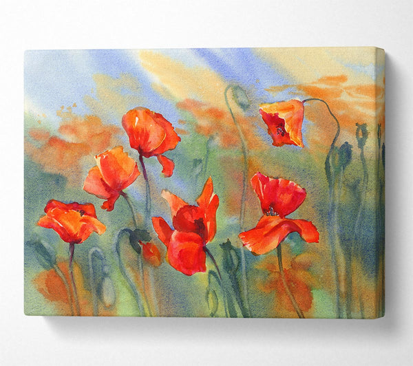  A Canvas Print of Poppy Abstract Canvas Wall Art