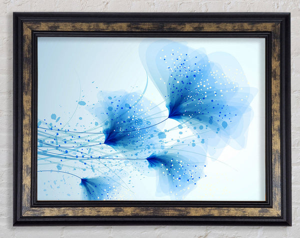 Blue Sparkle Framed Print