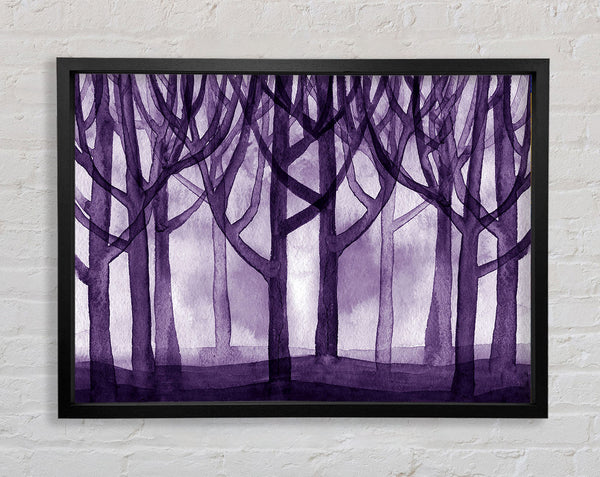 Purple Woodland Framed Print