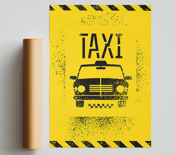 Funky Nyc Taxi Cab Giclee Print