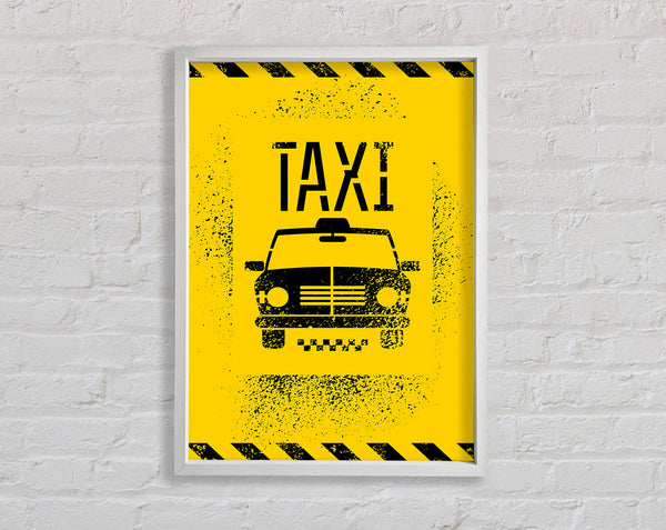 Funky NYC Taxi Cab Framed Print