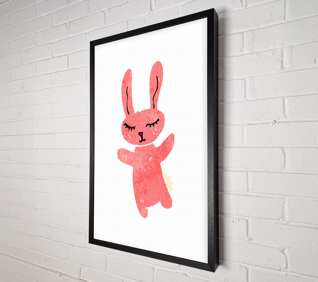  A Canvas Print of Pink Bunny Hug Canvas Art