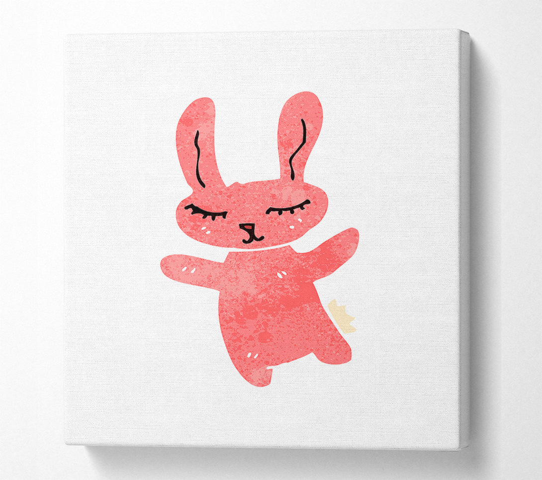  A Canvas Print of Pink Bunny Hug Canvas Art