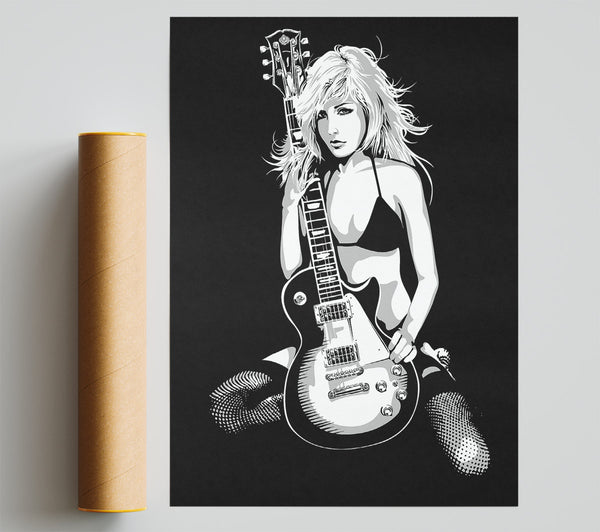 Guitar Babe Giclee Print