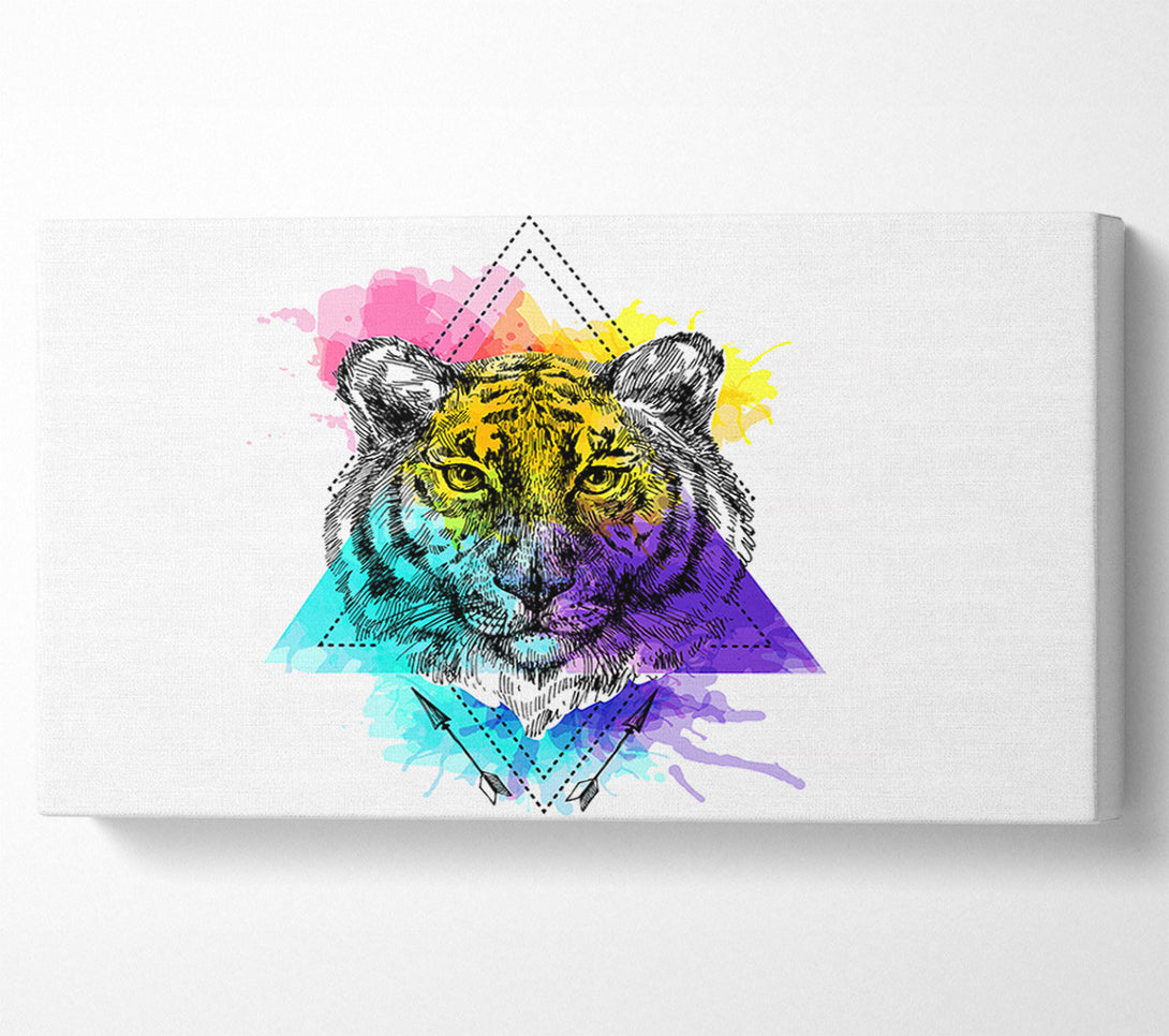  A Canvas Print of Tiger Paint Splat Canvas Art