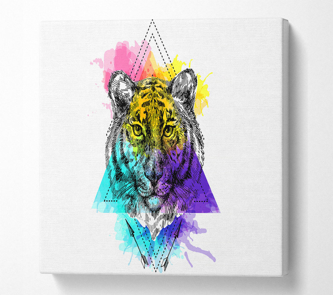  A Canvas Print of Tiger Paint Splat Canvas Art