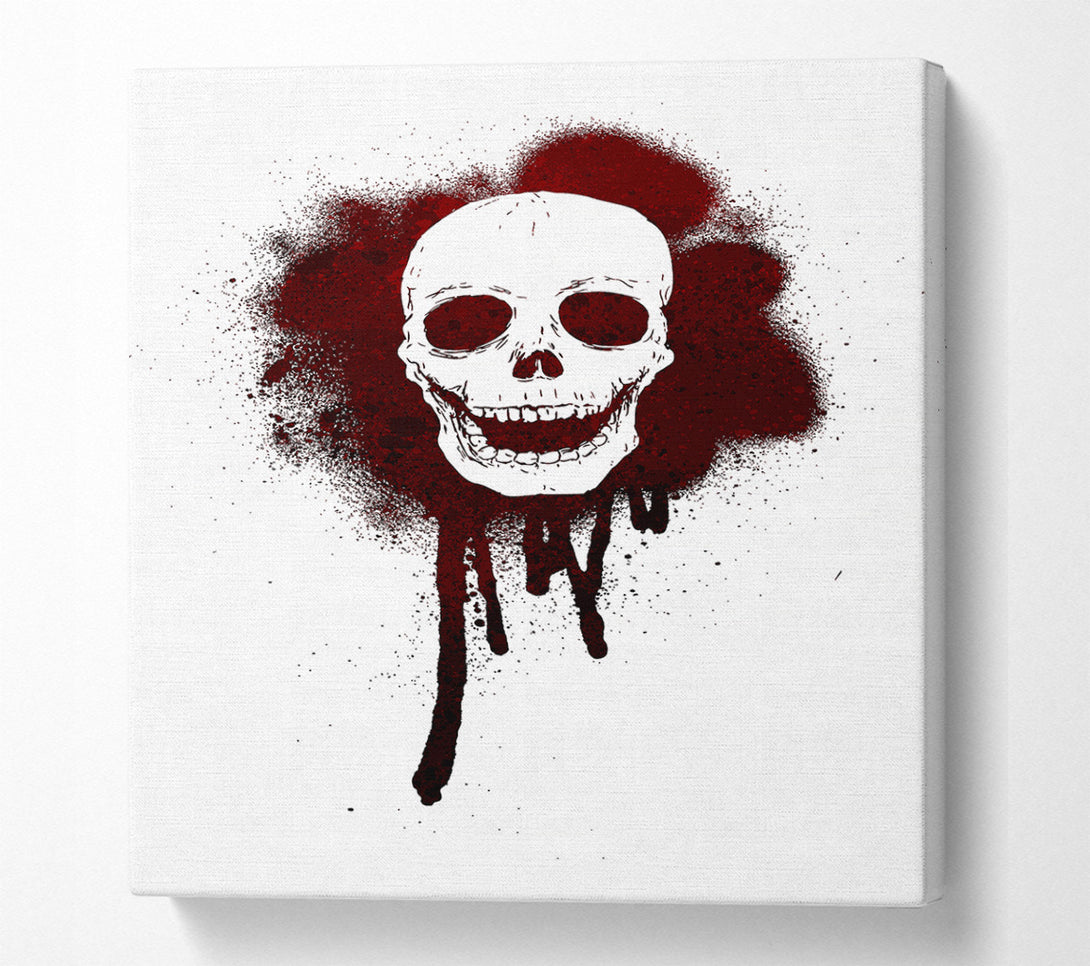  A Canvas Print of Spray Paint Skull Canvas Art