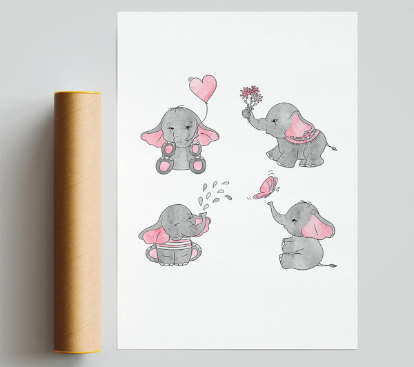 Elephant Fun Giclee Print
