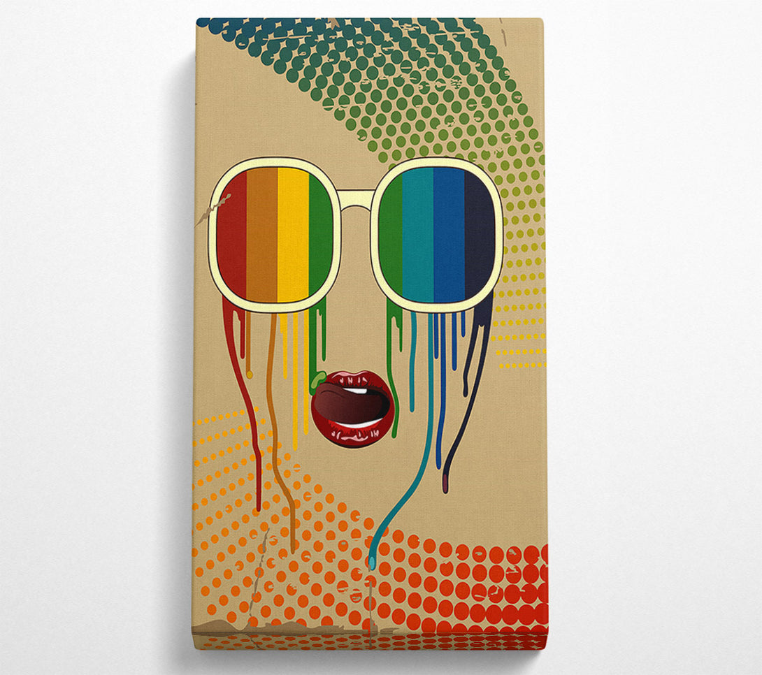  A Canvas Print of Funky Rainbow Sunglasses Canvas Art